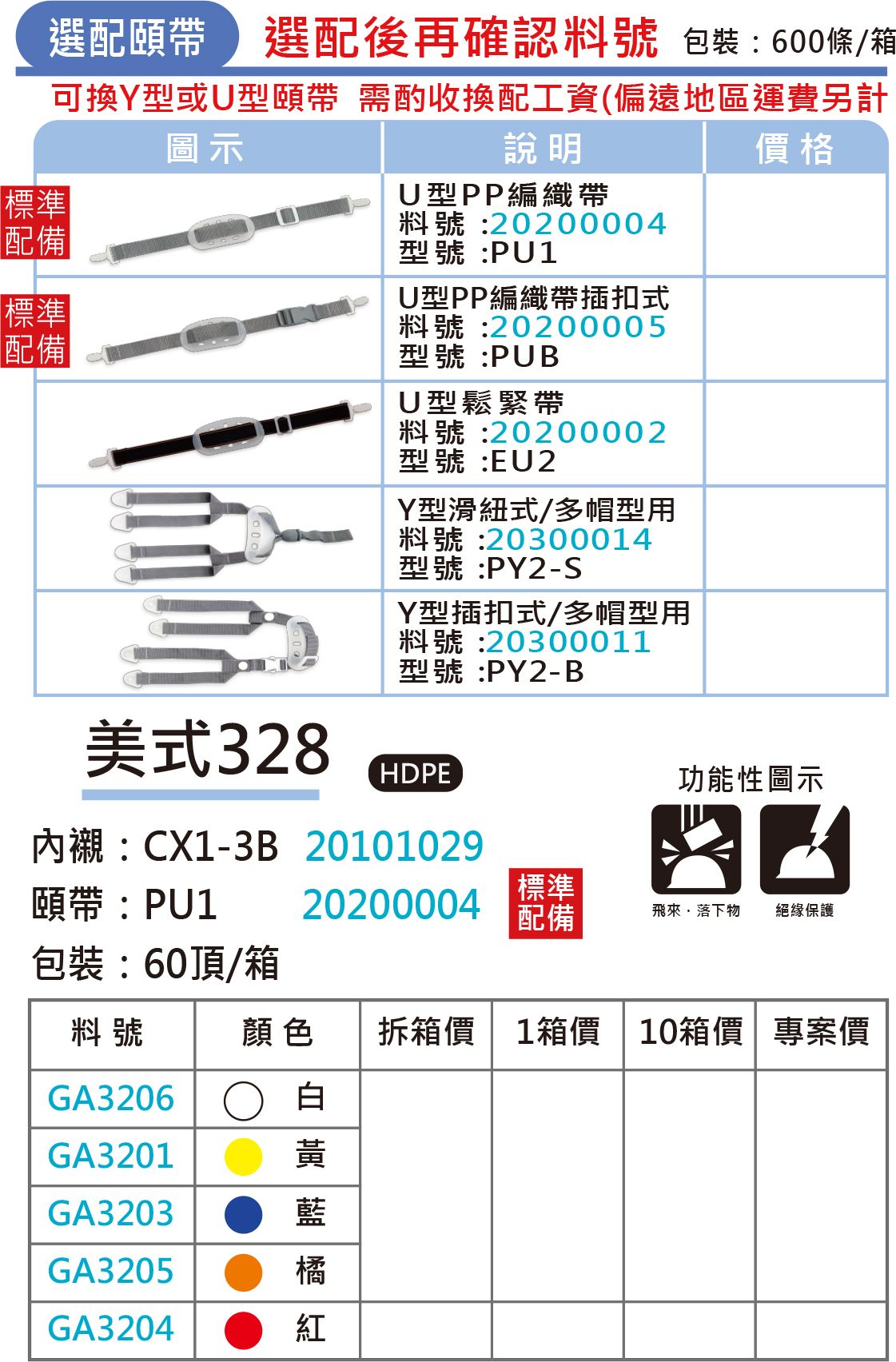 美式山型帽328系列防護頭盔 美式山型帽328系列防護頭盔